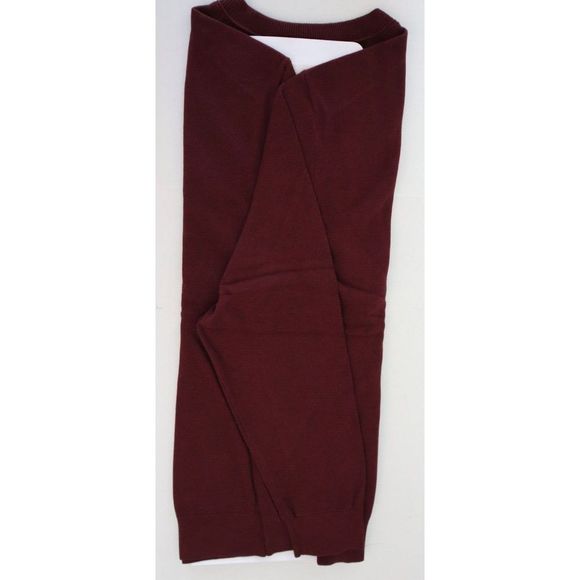 Lacoste GV5104 Men's Sz XL Burgundy Vine Chine Cotton V-Neck Sweater $98 - Picture 3 of 7